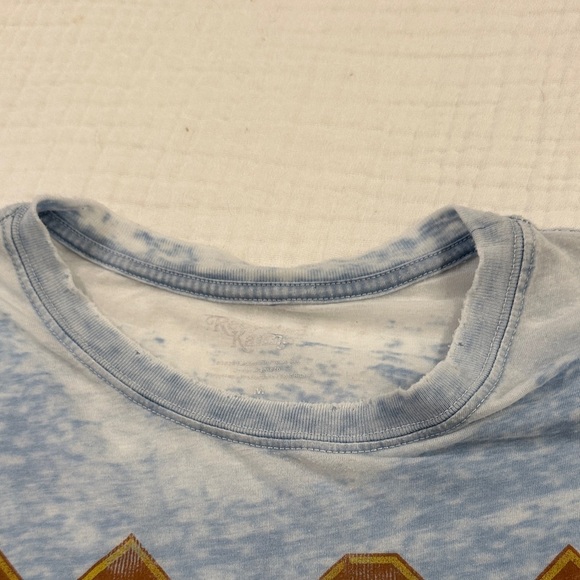 Recycled Karma Light Blue and Yellow AC/DC Tee - Picture 4 of 6